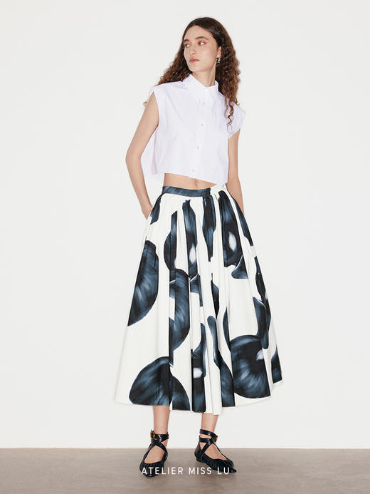 【云淡风轻】宽肩无袖廓形短上衣 商品图2