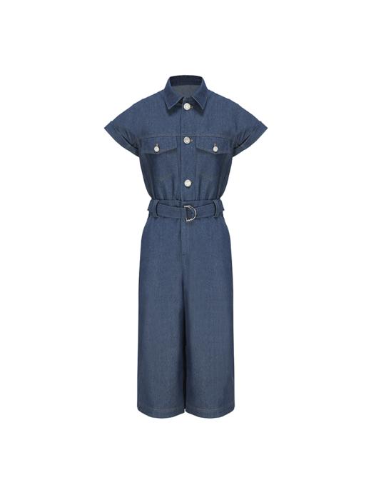 【晴空海浪】造型口袋收腰连体七分裤 商品图4