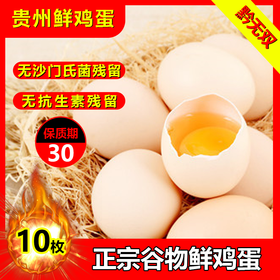 L无抗生素贵州鲜鸡蛋 10枚售15.9元