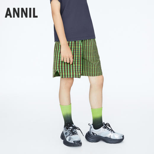 男童运动风格子中裤裤子夏季新款安奈儿童装实体店同款AB426656 商品图1