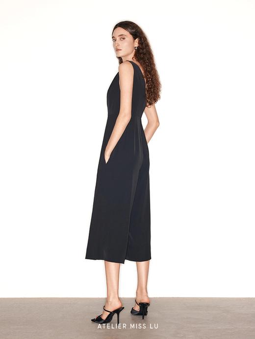 【罗马画报】弧形深V领露背七分连体裤 商品图1