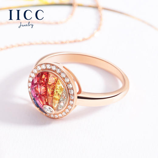 Fanci范琦×IICC珠宝【彩虹系列】霁虹戒指天然彩色蓝宝石指环彩宝手饰首饰 下单即赠（IICC珠宝专属礼盒）+顺丰空运+运费险 商品图1