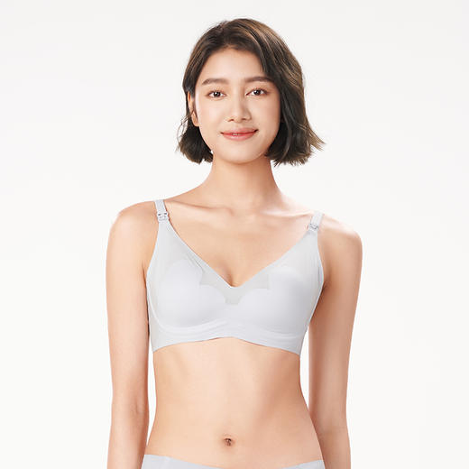 都市丽人快乐妈咪孕哺内衣女泳布文胸无尺码3/4杯超薄款速干无钢圈三排扣LB42L4 商品图3