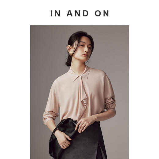 IN AND ON 新款 左岸慢调  法式环领超柔长袖衬衫54166 商品图1
