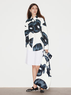 【流浪诗人】品牌定染马蹄莲印花大号单肩包