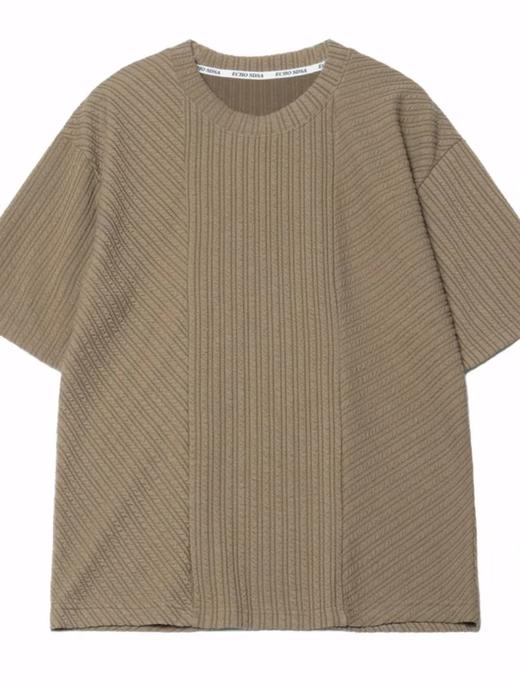 T87夏季新款泡泡纱肌理感百搭宽松短袖上衣T恤 商品图2