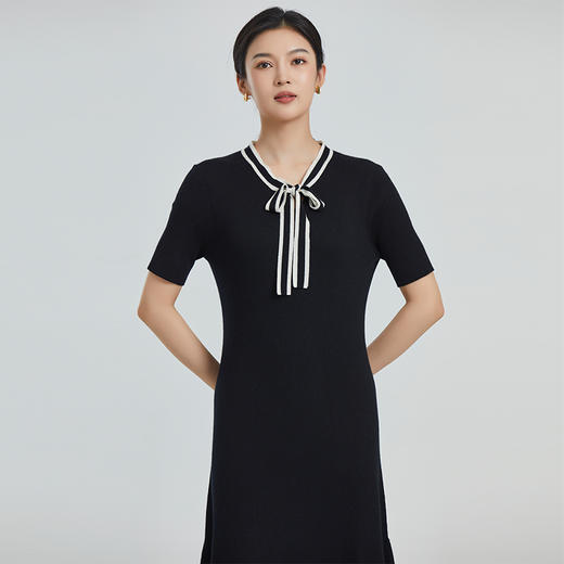 东黎 • 山羊绒女士春夏精纺百搭中长款连衣裙 4221 商品图4