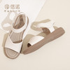 信诺 真皮舒适女鞋 2024新款夏季软底中老年妈妈鞋子平底防滑凉鞋L260-1 商品缩略图2