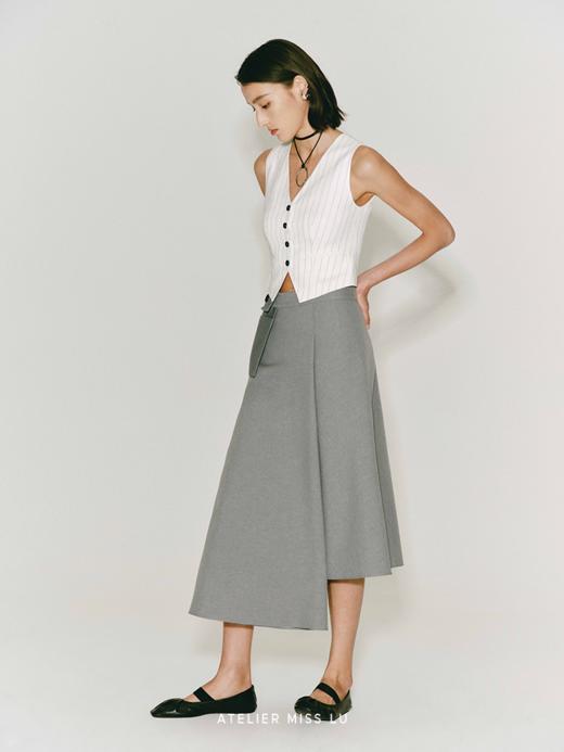 【轻氧呼吸】钢琴细条纹收腰醋酸马甲 商品图1