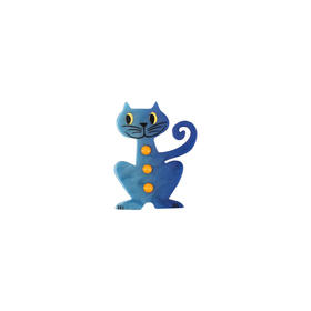 北京仓｜Bijoux Pavone-Aldo Cat-蓝色奥尔多猫 胸针［法国设计师］