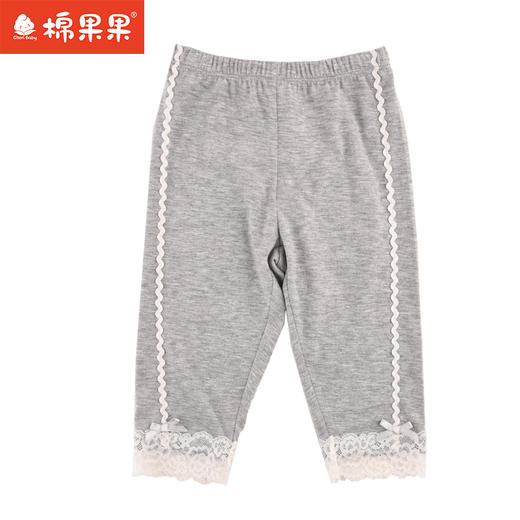 棉果果夏季新品女童提花汗布七分打底裤M222206224239 商品图0