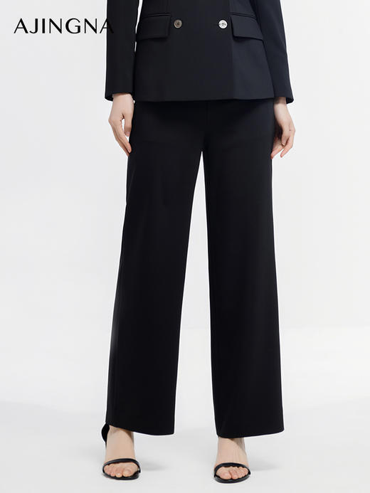 【商场同款】阿菁娜2024春季新款时髦直筒西裤A29C110009 商品图4