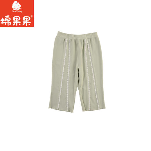 棉果果夏季新品女童提花针织七分裤M222201424237 商品图0