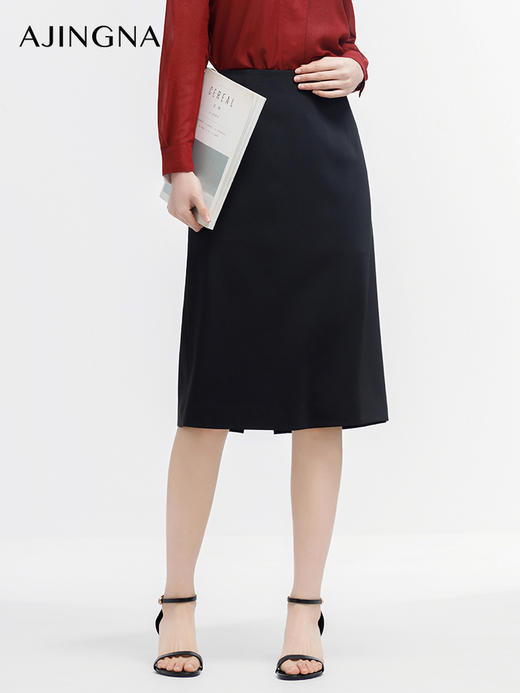 【商场同款】阿菁娜2024春季新款优雅简约直身裙A29C113057 商品图0