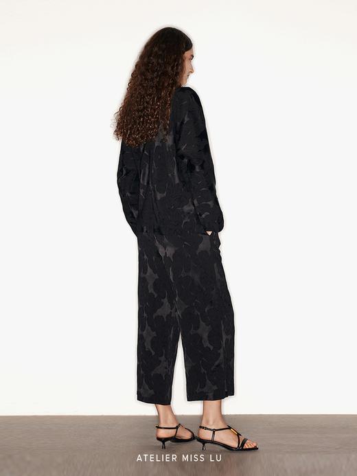 【深夜落光】新中式立裁波浪飘片拼接醋酸上衣 商品图2