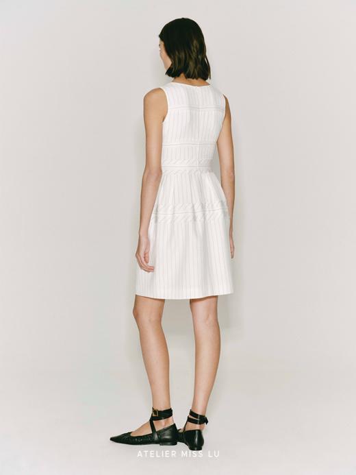 【邂逅】缠绕线条收腰廓形无袖醋酸连衣裙 商品图3