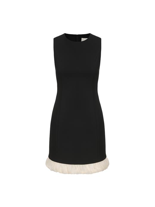 【你的名字】下摆柔纱拼接无袖修身连衣裙 商品图4