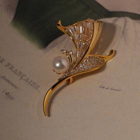 甄珠贝 造型淡水胸针 淡水10-11mm