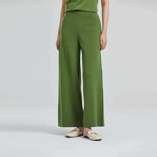 东黎 • 山羊绒 女士春夏季精纺垂感显瘦阔腿裤  4201 商品图0