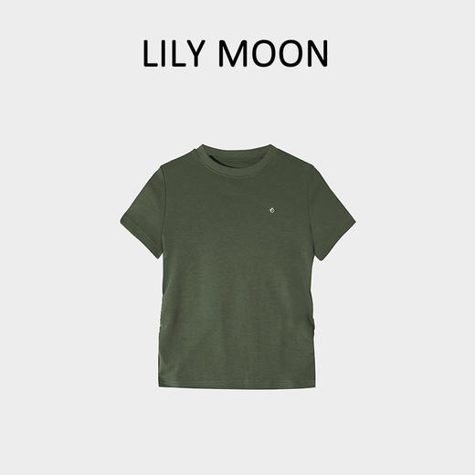【现货】Lilymoon24夏新款短款装饰线小圆领T恤舒适时尚休闲百搭打底 商品图6