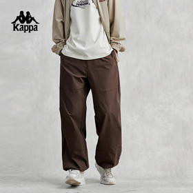 Kappa卡帕休闲裤2024新款情侣男女宽松直筒运动长裤抽绳小脚卫裤K0EX2AX30D