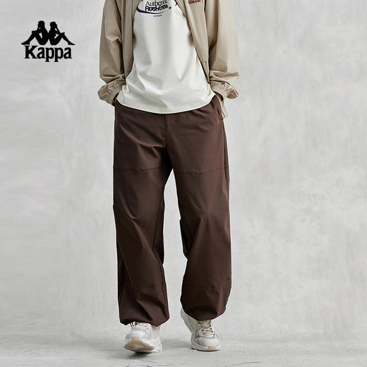 Kappa卡帕休闲裤2024新款情侣男女宽松直筒运动长裤抽绳小脚卫裤K0EX2AX30D 商品图0