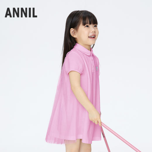 女童短袖连衣裙POLO裙新款安奈儿童装实体店同款XG423707 商品图2