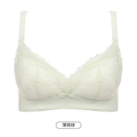 都市丽人自然舒适内衣女蕾丝文胸A杯适穿3/4杯中厚无钢圈三排扣LB42D1 商品图9