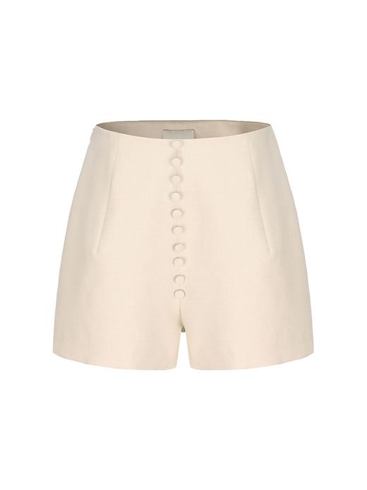 【浮生】轻松随性长排扣小A字高腰短裤 商品图4