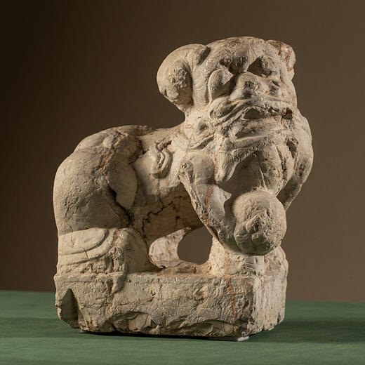 清 石雕狮子摆件 商品图0