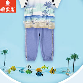棉果果夏季新品男童纯棉针织九分裤M212208324268