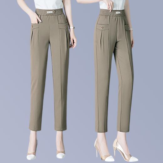 SMZ15842 2024冰凉哈伦裤女夏季薄款高腰显瘦垂感中年妈妈九分萝卜休闲裤子 商品图3