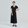 东黎 • 山羊绒女士春夏精纺V领拉链中长款连衣裙 4202 商品缩略图4