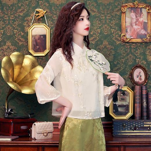 新中式国风古风禅意盘扣上衣K-624T1319 商品图2