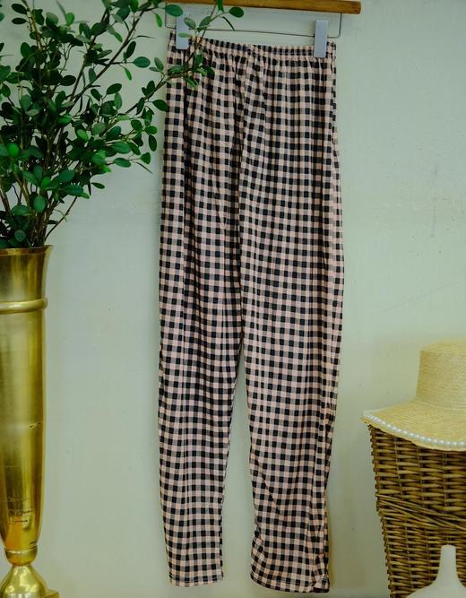 【YY商品推广】短袖格子裤家居服 商品图3