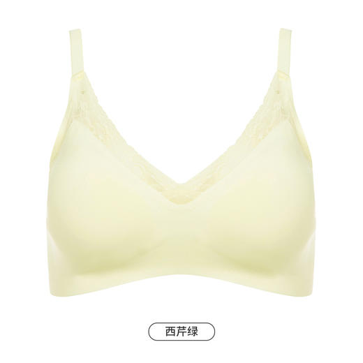 都市丽人Vbra内衣浪漫蕾丝边内衣女泳布文胸无尺码3/4杯薄款无钢圈二排扣LB46K8 商品图12