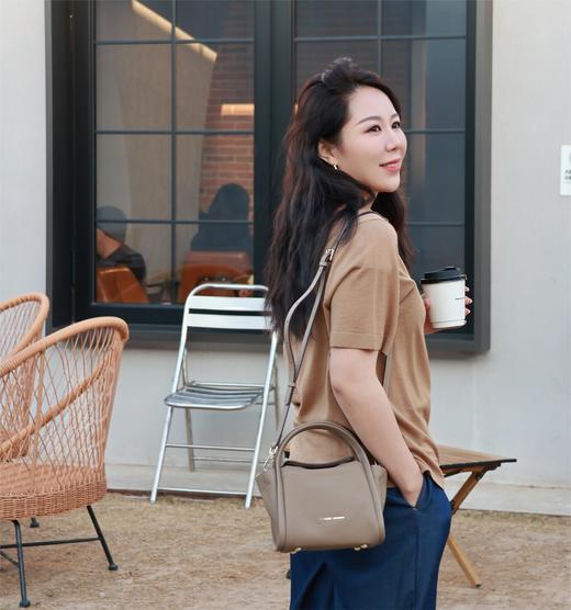 小托特包 | VINEY含牛皮斜挎菜篮子水桶轻奢大容量手提小包V90627 商品图6