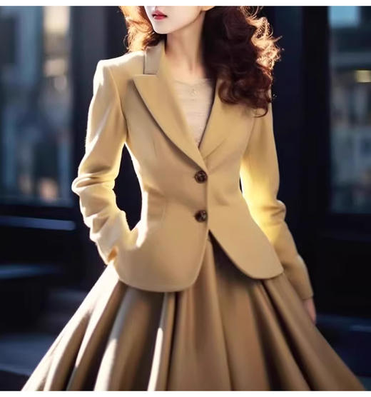 裁缝学苑AS217西装小香风外套半身裙两件套装纸样女装样板 商品图3