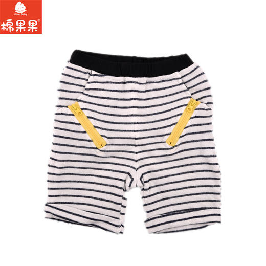 棉果果夏季男童条纹中裤短裤M212202218261 商品图0