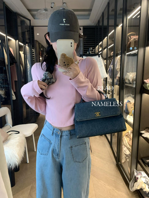 Read Nameless /慕斯羊绒薄款粉色套装裤子版 商品图6