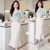 【预订·最迟6天发货】职业套装裙高级感夏2024新款时尚气质女神范御姐洋气雪纺两件套裙 商品缩略图3