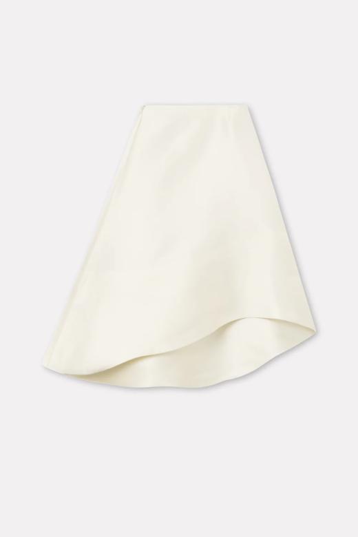 Mark Kenly Domino Tan  珍珠白NAMAO绸缎波纹下摆半裙 商品图9