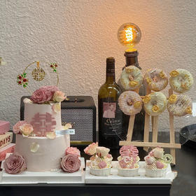 花与花嫁结婚主题甜品台8020