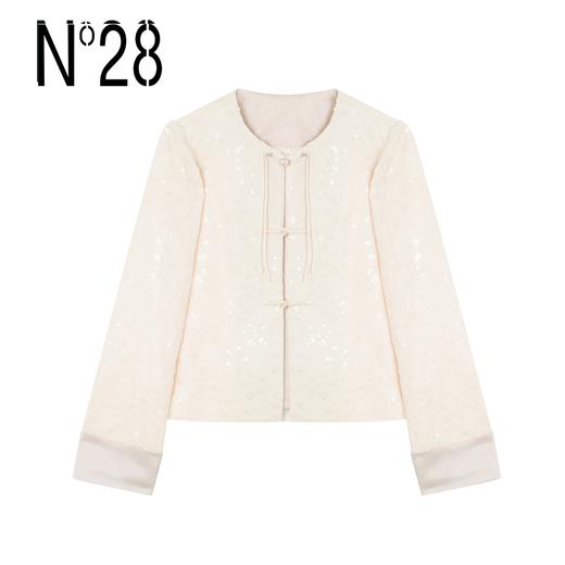 【破价】【参加华伦天奴活动同款】“白茶” 新中式印花盘扣外套9A11W030 商品图3