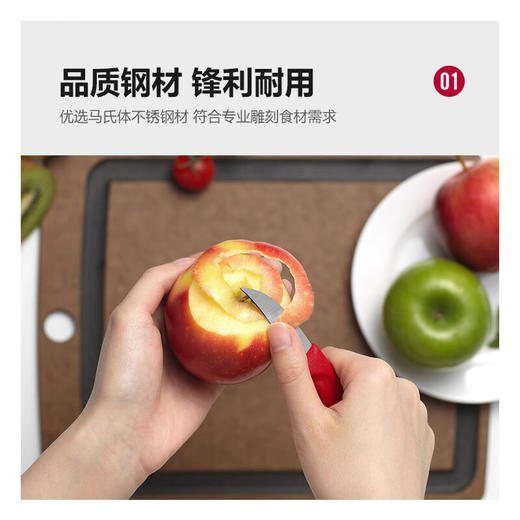 Victorinox维氏水果刀拼盘雕花刀食品弯刃小刀黑色60mm 商品图3