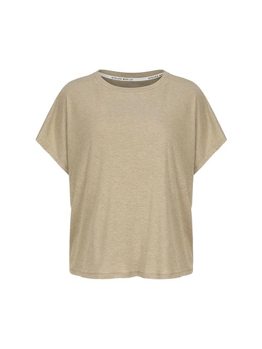 【燕麦巧巧】垂坠感宽松廓形落肩T恤 商品图4