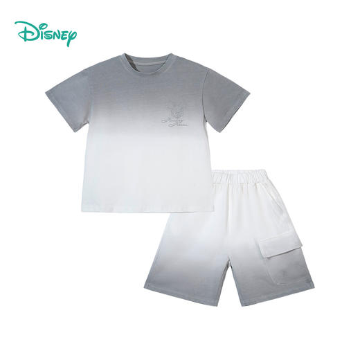 迪士尼米奇印花24夏季男女短袖套装凉感渐变色清爽出游休闲两件套ZD2DT027 商品图7