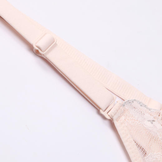 都市丽人自然舒适内衣女蕾丝文胸B杯适穿3/4杯薄款软钢圈三排扣LB42D6 商品图5