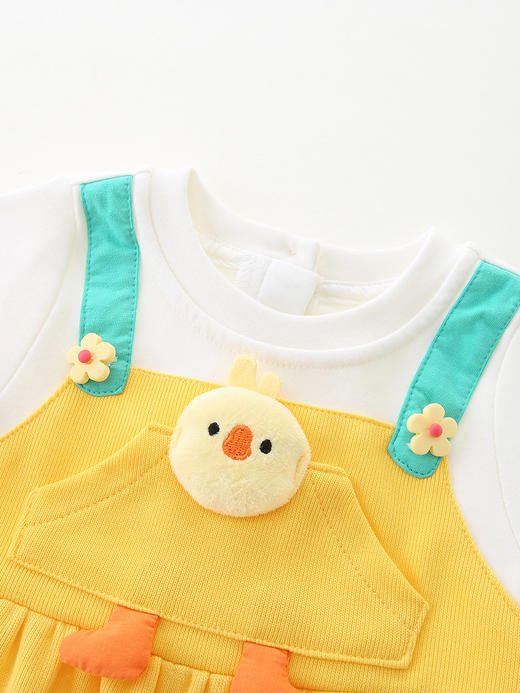【俏皮可爱小鸡连体衣】idea婴儿秋季连体衣2023新款女宝宝洋气哈衣新生儿春秋童装 商品图2