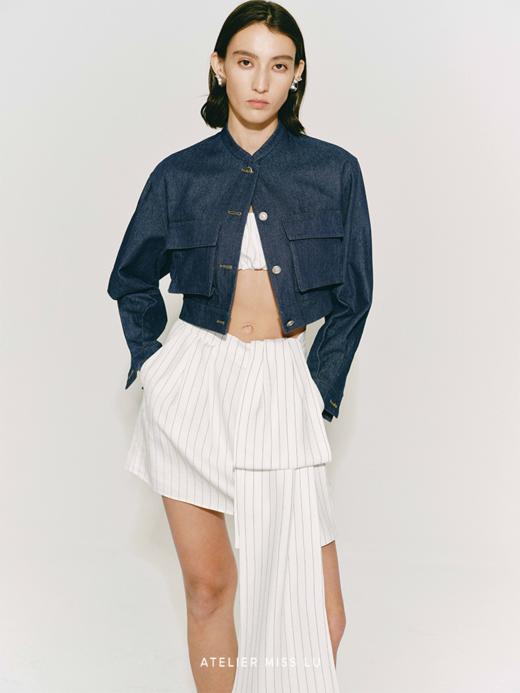 【深海飞行】造型大口袋立领短款外套 商品图3